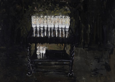 VOTIVES, 2008, Oil on metal 121.9 × 121.9 cm / 48" × 48"